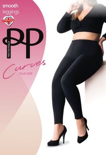 Бесшовные легинсы на крупные бедра XL черный Pretty Polly