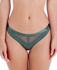 Трусики-слипы Botanical Lace XS изумрудный Pretty Polly