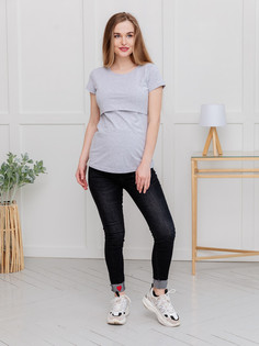 Джинсы для беременных женские FEST 1-64505 черные 50 RU ФЭСТ