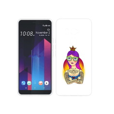 Чехол MyPads Tocco для HTC U11 EYEs девушка в татуировках с короной