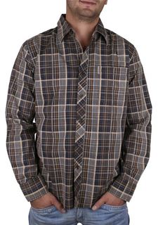 Рубашка мужская Maestro Olt1 коричневая L