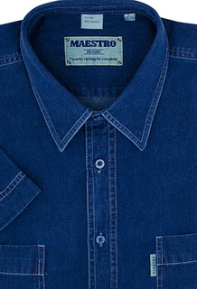 Рубашка мужская Maestro 29409F-2K синяя M