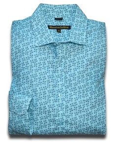 Рубашка мужская Maestro student 30 бирюзовая 40/170-178