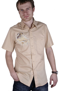 Рубашка мужская Maestro Mexico-k бежевая 38/178-186
