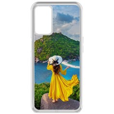 Чехол-накладка Krutoff Clear Case Платье летнее женское для Oppo A55