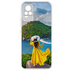 Чехол-накладка Krutoff Clear Case Платье летнее женское для Vivo V21e