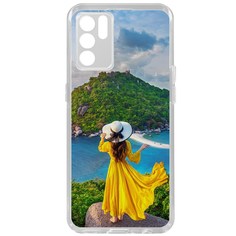 Чехол-накладка Krutoff Clear Case Платье летнее женское для Oppo Reno6