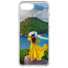 Чехол-накладка Krutoff Clear Case Платье летнее женское для iPhone 8