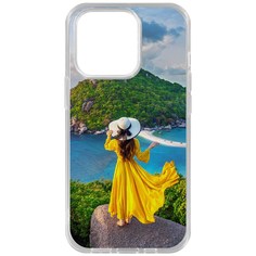 Чехол-накладка Krutoff Clear Case Платье летнее женское для iPhone 14 Pro