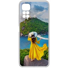 Чехол-накладка Krutoff Clear Case Платье летнее женское для Poco M4 Pro