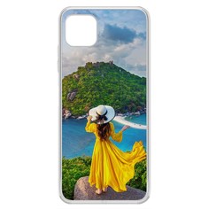 Чехол-накладка Krutoff Clear Case Платье летнее женское для Samsung Galaxy A22s (A226)