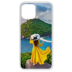 Чехол-накладка Krutoff Clear Case Платье летнее женское для iPhone 12 Pro Max