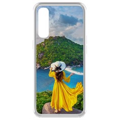 Чехол-накладка Krutoff Clear Case Платье летнее женское для Oppo Reno3 Pro