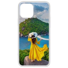 Чехол-накладка Krutoff Clear Case Платье летнее женское для iPhone 12 Pro