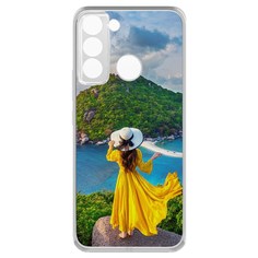 Чехол-накладка Krutoff Clear Case Платье летнее женское для Tecno POP 5 LTE
