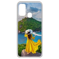 Чехол-накладка Krutoff Clear Case Платье летнее женское для Tecno Spark 7