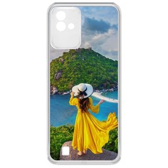 Чехол-накладка Krutoff Clear Case Платье летнее женское для Realme Narzo 50i