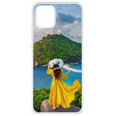 Чехол-накладка Krutoff Clear Case Платье летнее женское для Samsung Galaxy A03 (A035)