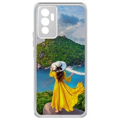 Чехол-накладка Krutoff Clear Case Платье летнее женское для Vivo V23e