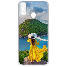 Чехол-накладка Krutoff Clear Case Платье летнее женское для Huawei Y8S