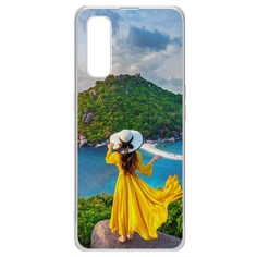 Чехол-накладка Krutoff Clear Case Платье летнее женское для Oppo Find X2