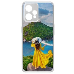 Чехол-накладка Krutoff Clear Case Платье летнее женское для Realme 9 Pro+