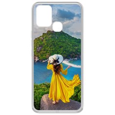 Чехол-накладка Krutoff Clear Case Платье летнее женское для Infinix Hot 10 Lite