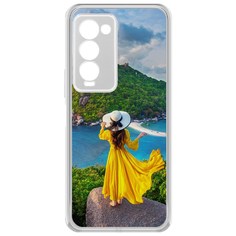 Чехол-накладка Krutoff Clear Case Платье летнее женское для Tecno Camon 18 Premier