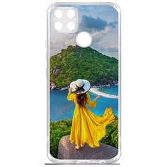 Чехол-накладка Krutoff Clear Case Платье летнее женское для Realme C25
