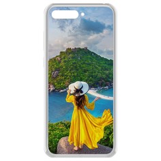 Чехол-накладка Krutoff Clear Case Платье летнее женское для Huawei Y6 (2018)