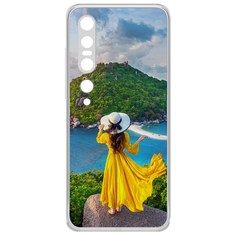 Чехол-накладка Krutoff Clear Case Платье летнее женское для Xiaomi Mi 10