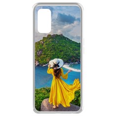 Чехол-накладка Krutoff Clear Case Платье летнее женское для Realme 7 Pro