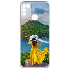 Чехол-накладка Krutoff Clear Case Платье летнее женское для Infinix Hot 11 Play