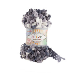 Пряжа Alize Puffy Fine Color, 100 г, 14,5 м микрополиэстер 5925 секционный, 5 мотков