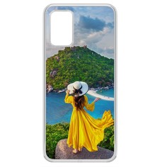 Чехол-накладка Krutoff Clear Case Платье летнее женское для Samsung Galaxy A03s (A037)