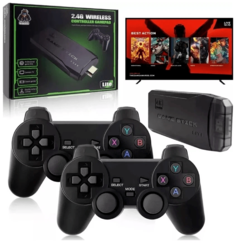 Игровая приставка Game Stick 4K, консоль 8-16-32bit, беспроводные джойстики Vall Art