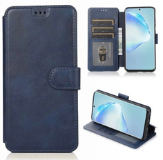 Чехол книжка подставка на Samsung Galaxy M52 M526 кожаный флип магниты визитница синий No Brand