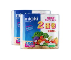 Бумажные полотенца MIOKI 4 рулона, набор из 2 уп. по 2 рул.
