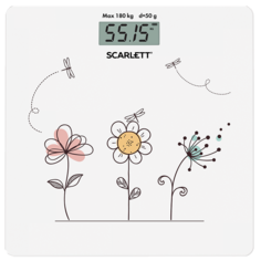 Весы напольные Scarlett SC-BS33E025 фиолетовый, розовый, красный
