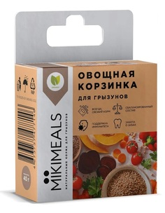 Лакомство Mikimeals корзина овощная для любых грызунов 40гр