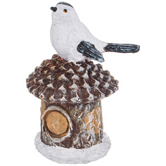Фигурка декоративная lefard птичка на домике высота=14см