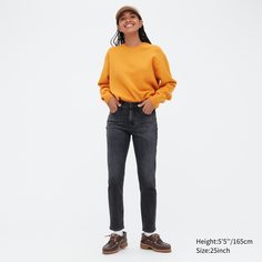 Джинсы женские UNIQLO 456459COL08 серые 26 (доставка из-за рубежа)