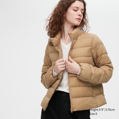 Пуховик женский UNIQLO 450310COL32 бежевый XL (доставка из-за рубежа)