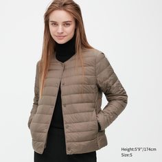 Пуховик женский UNIQLO 453274COL34 коричневый 2XS (доставка из-за рубежа)