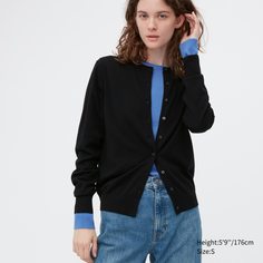 Кардиган женский UNIQLO 450510COL09 черный M (доставка из-за рубежа)