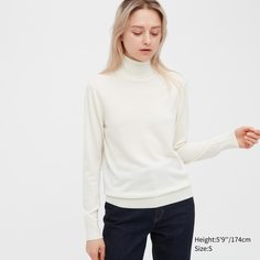 Водолазка женская UNIQLO 450513COL01 белая M (доставка из-за рубежа)