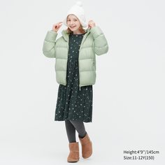 Куртка детская UNIQLO 449799, Зеленый, 13Y(160)