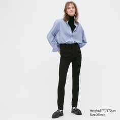 Брюки женские UNIQLO 450589COL09 черные 24/32 (доставка из-за рубежа)