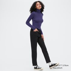 Джинсы женские UNIQLO 456459COL09 черные 27 (доставка из-за рубежа)