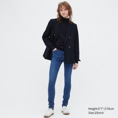 Брюки женские UNIQLO 450589COL66 синие 22/32 (доставка из-за рубежа)